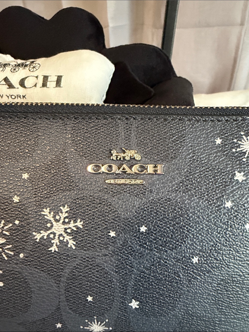 Coach Snowflake Double Zip Clutch/Wristlet - Picture 8 of 11